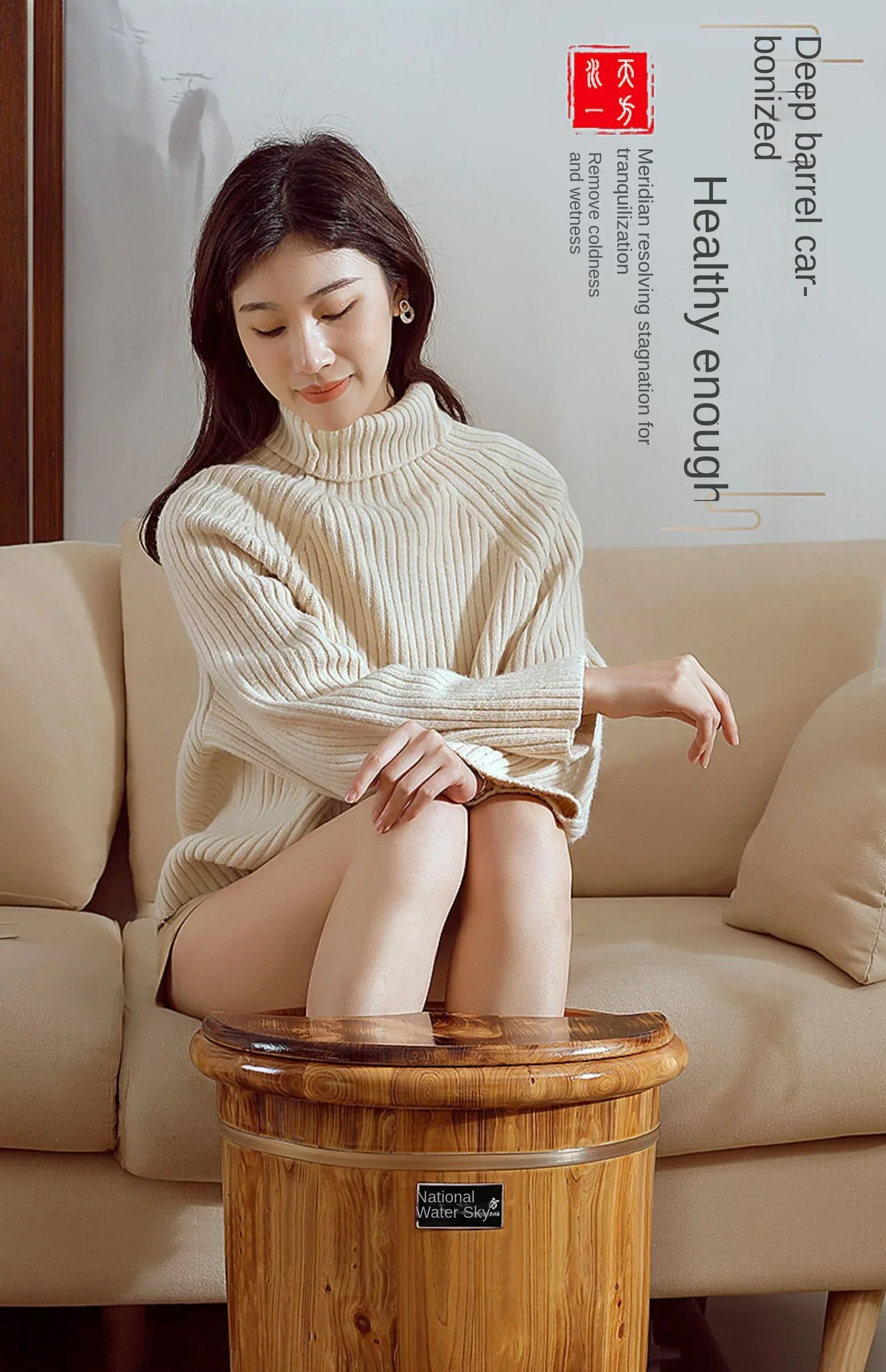 Wellness Spa And Massage - ถังสปาเท้าไม้รมควันอ่างแช่เท้าพร้อมความสามารถในการนวดอ่างแช่เท้าเพื่อสุขภาพ