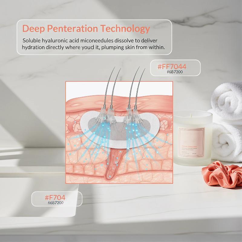 Microneedle Patch Eye - แผ่นแปะใต้ตาให้ความชุ่มชื้น เทคโนโลยีไมโครนีดเดิล 1 คู่ ต่อต้านริ้วรอย