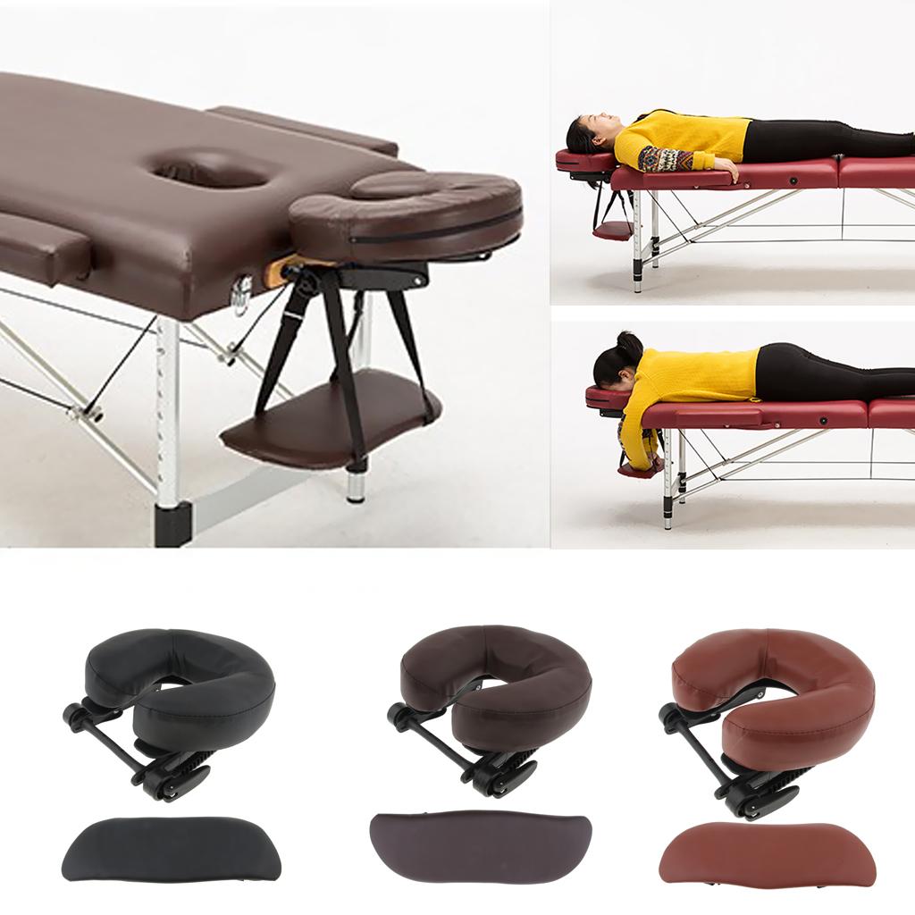Wellness Spa And Massage - หมอนรองศีรษะรูปตัว U สำหรับโต๊ะนวดปรับระดับได้ พร้อมที่รองแขน สำหรับสปาเพื่อสุขภาพ