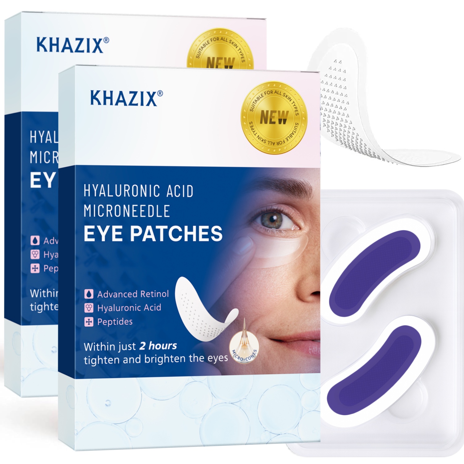 แผ่นแปะใต้ตาเรตินอลไมโครนีดเดิ - Microneedle Patch Eye บทวิจารณ์และราคา